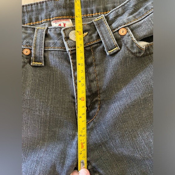 Ladies True Religion Kate Capris. Color charcoal size 32 - Picture 7 of 7